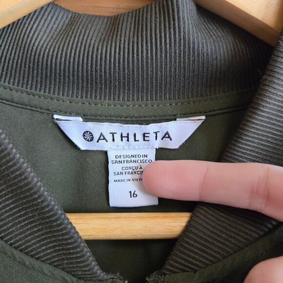 Athleta Brooklyn Utility Romper Aspen Green 16 Sleeveless Zip Front Hiking - Picture 5 of 6